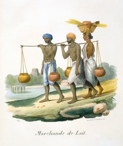 Venditori di latte, 1827-35 da M.E. Burnouf